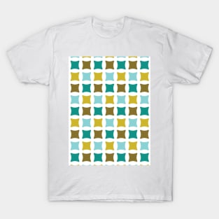 Mid Century Modern Print Pattern Geometric Citron Teal Pop T-Shirt